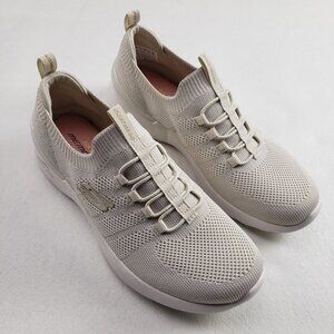 Skechers Skech-Air Dynamight Sneaker Womens 7 Beige Slip On Comfort Foam Shoe